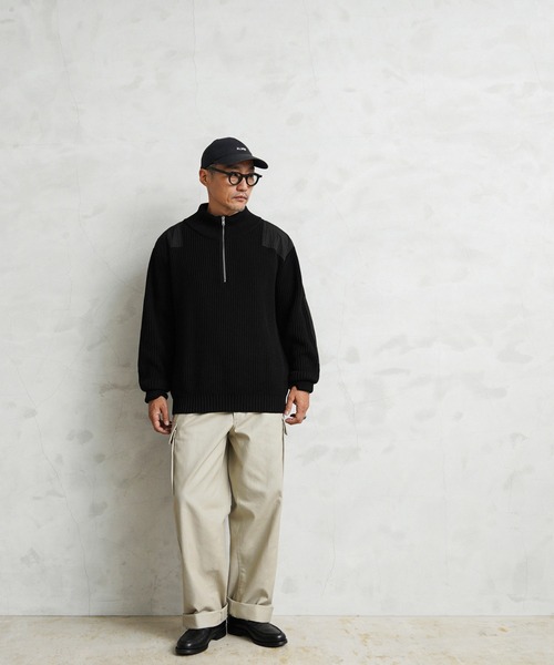 米軍 U.S.M.C コットンニット コマンドハーフジップセーター WAIPER