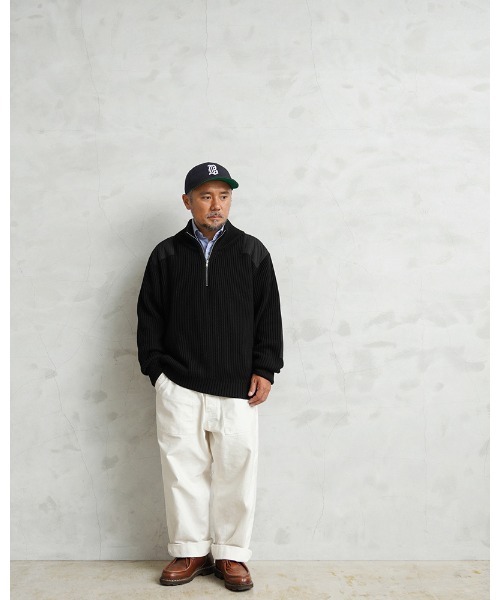 米軍 U.S.M.C コットンニット コマンドハーフジップセーター WAIPER