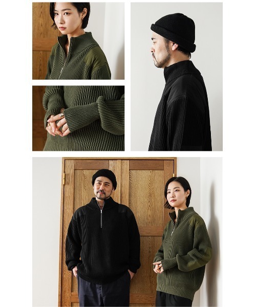 米軍 U.S.M.C コットンニット コマンドハーフジップセーター WAIPER