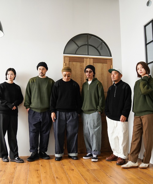 米軍 U.S.M.C コットンニット コマンドハーフジップセーター WAIPER