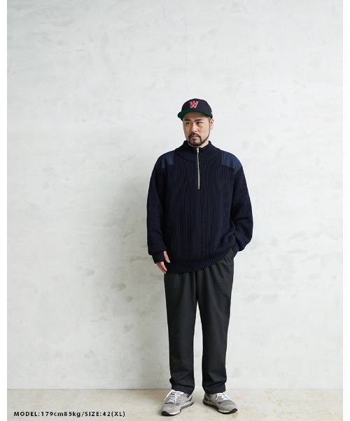 米軍 U.S.M.C コットンニット コマンドハーフジップセーター WAIPER