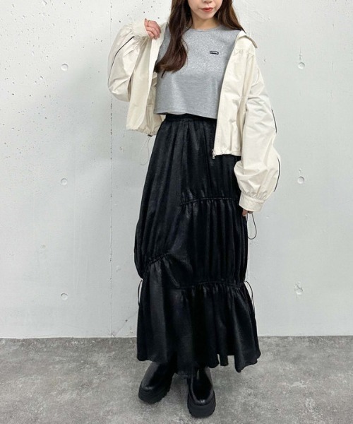 archives（アルシーヴ）の「パイピングギャザーブルゾン（ブルゾン・レディース・アイボリー/ブラック・MEDIUM）」の7枚目の写真