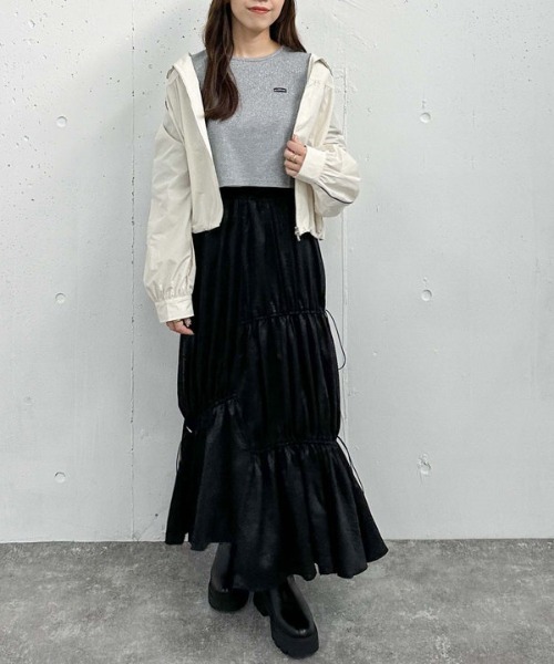 archives（アルシーヴ）の「パイピングギャザーブルゾン（ブルゾン・レディース・アイボリー/ブラック・MEDIUM）」の8枚目の写真