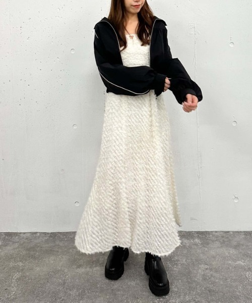 archives（アルシーヴ）の「パイピングギャザーブルゾン（ブルゾン・レディース・アイボリー/ブラック・MEDIUM）」の15枚目の写真