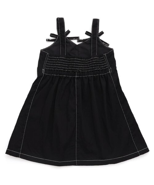 apres les cours（アプレレクール）の「フロントリボンジャンスカ（ジャンパースカート・キッズ・インディゴブルー/ブラック・80/90/100/110/120/130/140）」の3枚目の写真