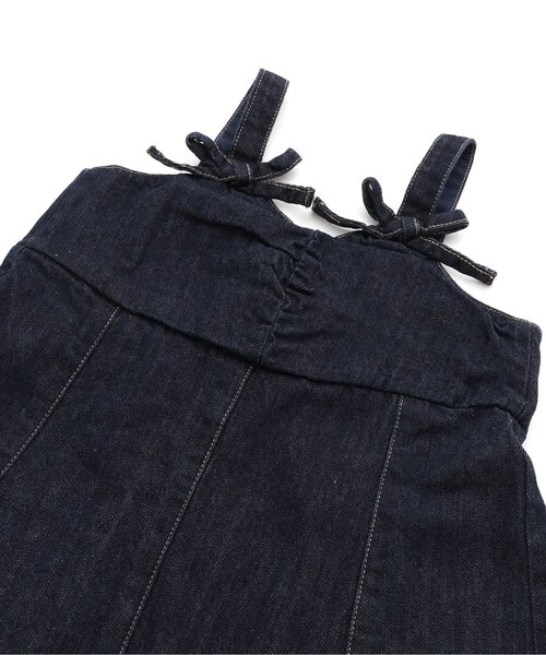 apres les cours（アプレレクール）の「フロントリボンジャンスカ（ジャンパースカート・キッズ・インディゴブルー/ブラック・80/90/100/110/120/130/140）」の5枚目の写真
