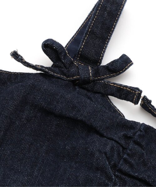 apres les cours（アプレレクール）の「フロントリボンジャンスカ（ジャンパースカート・キッズ・インディゴブルー/ブラック・80/90/100/110/120/130/140）」の6枚目の写真