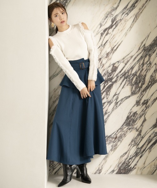 【セール】コルセットベルトフレアスカート（スカート）｜And Couture（アンドクチュール）