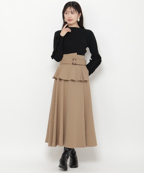 【セール】コルセットベルトフレアスカート（スカート）｜And Couture（アンドクチュール）