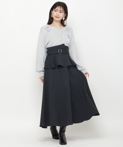 【セール】コルセットベルトフレアスカート（スカート）｜And Couture（アンドクチュール）
