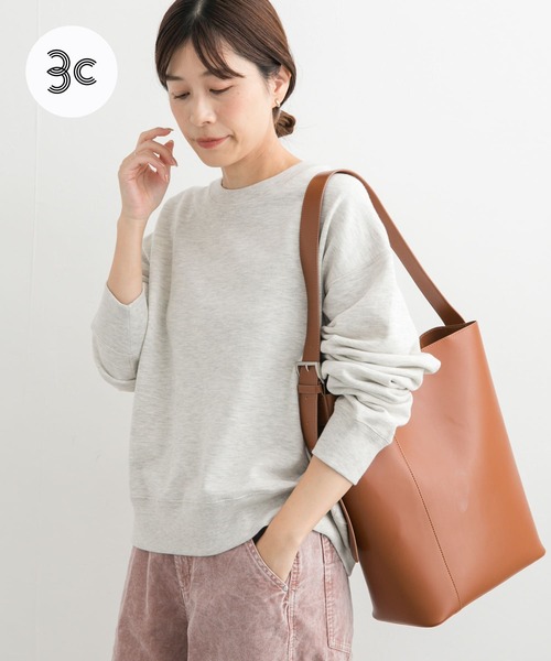 URBAN RESEARCH DOORS（アーバンリサーチドアーズ）の「『UR GREEN』コンパクトスウェットプルオーバー（スウェット・レディース・ブラウン/オートミール/ブラック系その他・MEDIUM）」の3枚目の写真