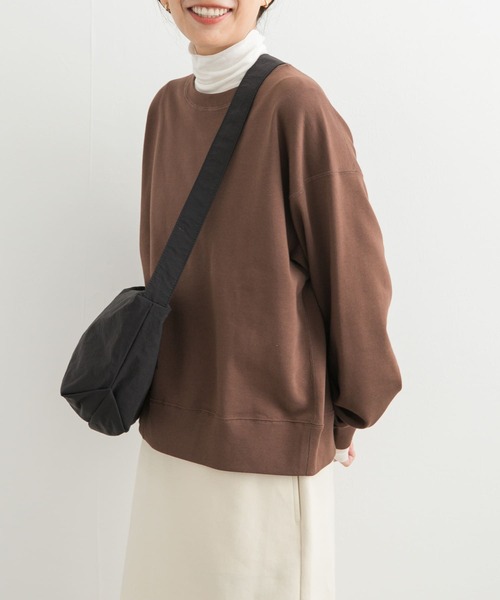 URBAN RESEARCH DOORS（アーバンリサーチドアーズ）の「『UR GREEN』コンパクトスウェットプルオーバー（スウェット・レディース・ブラウン/オートミール/ブラック系その他・MEDIUM）」の5枚目の写真