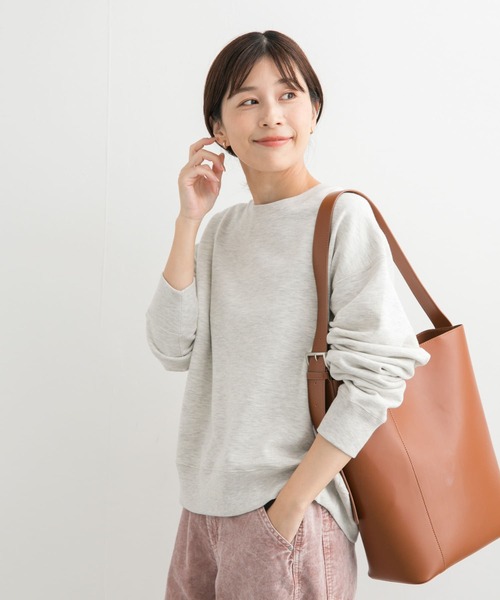 URBAN RESEARCH DOORS（アーバンリサーチドアーズ）の「『UR GREEN』コンパクトスウェットプルオーバー（スウェット・レディース・ブラウン/オートミール/ブラック系その他・MEDIUM）」の8枚目の写真