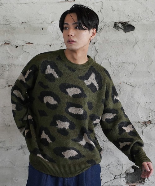 セール】マルチジャガードモヘアタッチニット（ニット/セーター