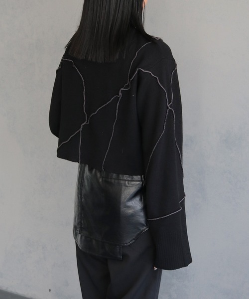 &g'aime(アンジェム)の「【&g’aime】ランダムメロー配色ニットトップス RANDOM MELLOW KNIT TOPS(ニット/セーター・レディース・ライトグレー/ブラック/チャコールグレー/ブルー・FREE)」の14枚目の写真