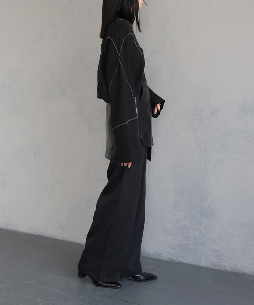 &g'aime(アンジェム)の「【&g’aime】ランダムメロー配色ニットトップス RANDOM MELLOW KNIT TOPS(ニット/セーター・レディース・ライトグレー/ブラック/チャコールグレー/ブルー・FREE)」の16枚目の写真