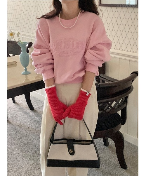 裏起毛ロゴトレーナー プルオーバー 韓国 バレエコア（Tシャツ/カットソー）｜SALTMINT（ソルトミント） pattayablatt.com