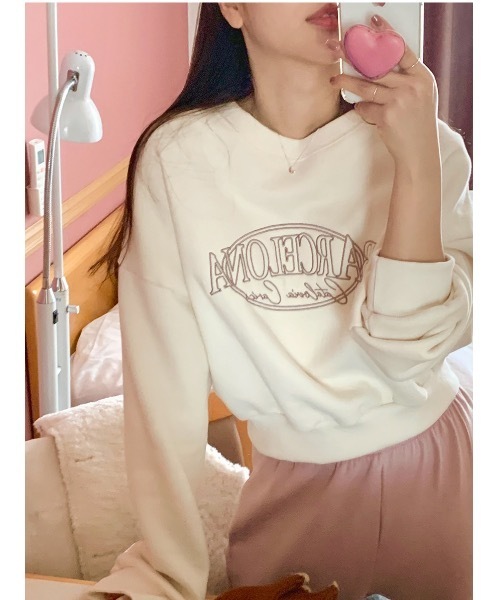 裏起毛ロゴトレーナー プルオーバー 韓国 バレエコア（Tシャツ/カットソー）｜SALTMINT（ソルトミント） pattayablatt.com