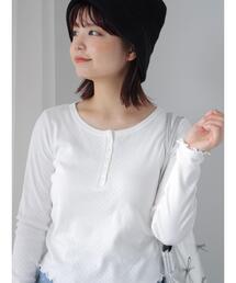 ehka sopo | ヘンリーネックシャーリングカットソー(Tシャツ/カットソー)
