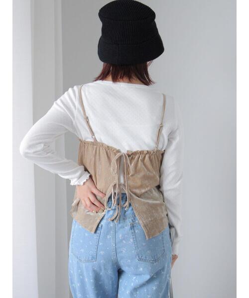 ehka sopo（エヘカソポ）の「ヘンリーネックシャーリングカットソー（Tシャツ/カットソー・レディース・グレー/オフホワイト/シルバーグレー・F）」の8枚目の写真