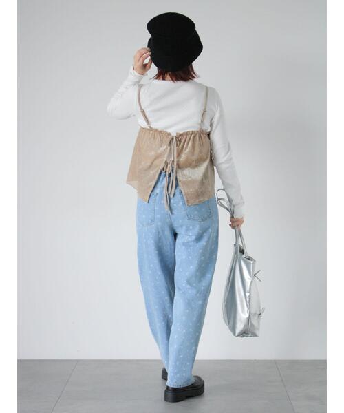 ehka sopo（エヘカソポ）の「ヘンリーネックシャーリングカットソー（Tシャツ/カットソー・レディース・グレー/オフホワイト/シルバーグレー・F）」の13枚目の写真