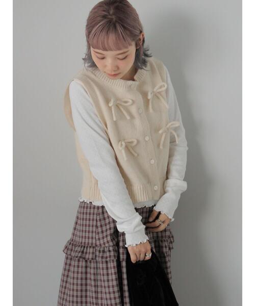 ehka sopo（エヘカソポ）の「ヘンリーネックシャーリングカットソー（Tシャツ/カットソー・レディース・グレー/オフホワイト/シルバーグレー・F）」の16枚目の写真