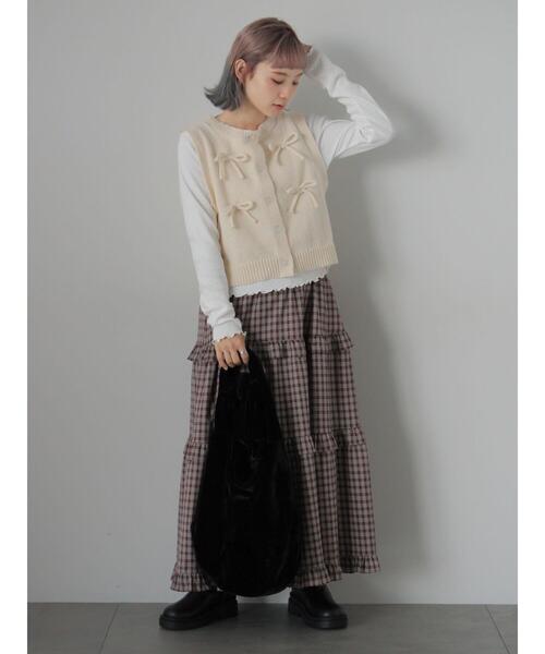 ehka sopo（エヘカソポ）の「ヘンリーネックシャーリングカットソー（Tシャツ/カットソー・レディース・グレー/オフホワイト/シルバーグレー・F）」の17枚目の写真