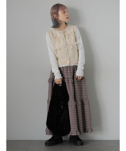 ehka sopo（エヘカソポ）の「ヘンリーネックシャーリングカットソー（Tシャツ/カットソー・レディース・グレー/オフホワイト/シルバーグレー・F）」の18枚目の写真