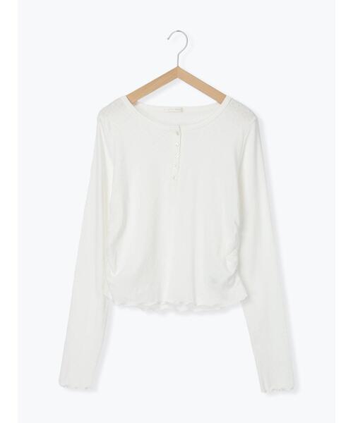 ehka sopo（エヘカソポ）の「ヘンリーネックシャーリングカットソー（Tシャツ/カットソー・レディース・グレー/オフホワイト/シルバーグレー・F）」の20枚目の写真