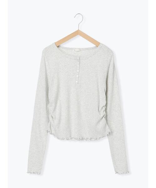 ehka sopo（エヘカソポ）の「ヘンリーネックシャーリングカットソー（Tシャツ/カットソー・レディース・グレー/オフホワイト/シルバーグレー・F）」の21枚目の写真