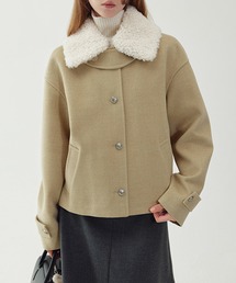 ウール混 ボアカラー ショートジャケット FQ24W094【Fano Studios】