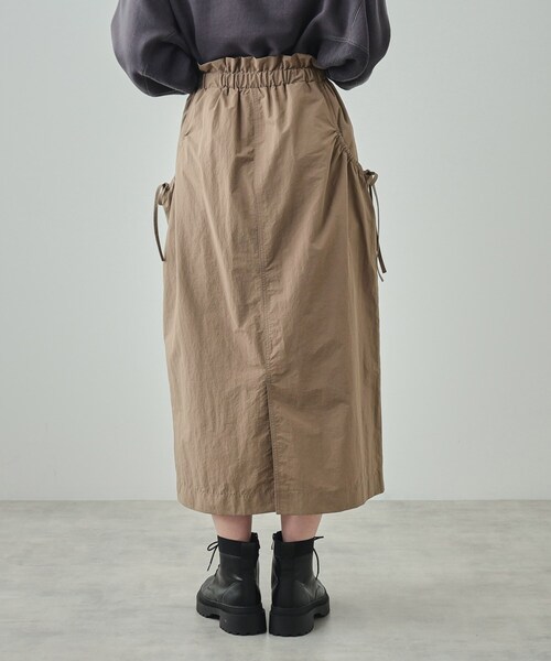 SHOO・LA・RUE（シューラルー）の「【洗える】ドロストリボン ナイロンスカート（スカート・レディース・ブラック/ブルーグリーン/ブラウン系・02/03/04）」の18枚目の写真