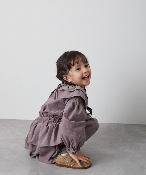 riziere（リジェール）の「コーデュロイティアードスカート（スカート・キッズ・ブラウン/ラベンダー・90/100/110/120/130/140/150）」の7枚目の写真
