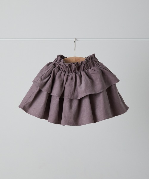 riziere（リジェール）の「コーデュロイティアードスカート（スカート・キッズ・ブラウン/ラベンダー・90/100/110/120/130/140/150）」の8枚目の写真