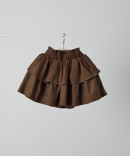 riziere（リジェール）の「コーデュロイティアードスカート（スカート・キッズ・ブラウン/ラベンダー・90/100/110/120/130/140/150）」の12枚目の写真