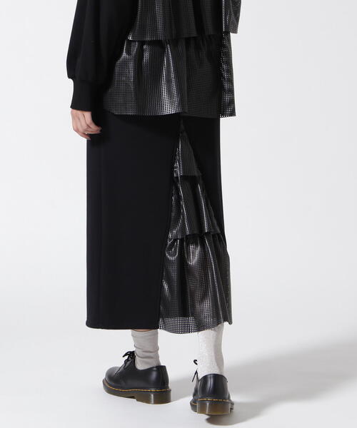 Risley（リズレー）の「Risley/リズレー/バックパンチングフリルスカート（スカート・レディース・ブラック/カーキ・F）」の3枚目の写真