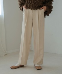 【S・M・Lサイズ展開有り】センタープレスツータックスラックス