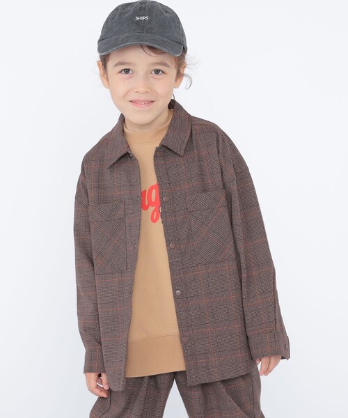 SHIPS（シップス）の「SHIPS KIDS:100～130cm / チェック シャツ アウター（その他アウター・キッズ・ブラウン系その他・100/130/110/120）」の2枚目の写真