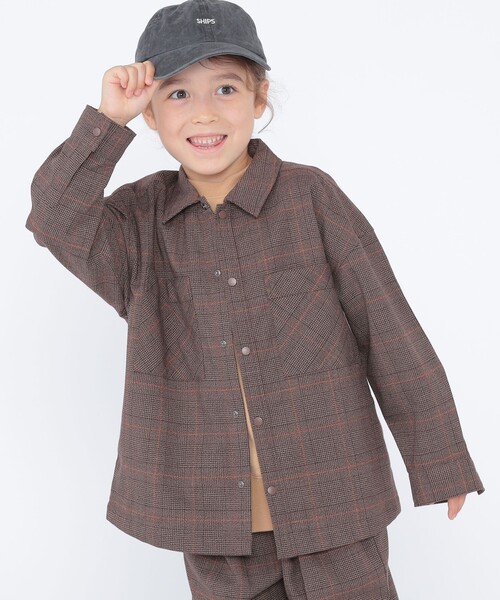 SHIPS（シップス）の「SHIPS KIDS:100～130cm / チェック シャツ アウター（その他アウター・キッズ・ブラウン系その他・100/130/110/120）」の3枚目の写真