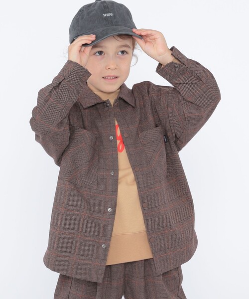 SHIPS（シップス）の「SHIPS KIDS:100～130cm / チェック シャツ アウター（その他アウター・キッズ・ブラウン系その他・100/130/110/120）」の4枚目の写真