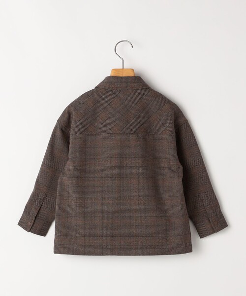 SHIPS シップス ジャケット ベスト付 ブラウン チェック 48 M~L相当 セール】SHIPS KIDS:100～130cm / チェック シャツ アウター