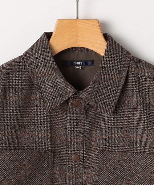 SHIPS シップス ジャケット ベスト付 ブラウン チェック 48 M~L相当 セール】SHIPS KIDS:100～130cm / チェック シャツ アウター