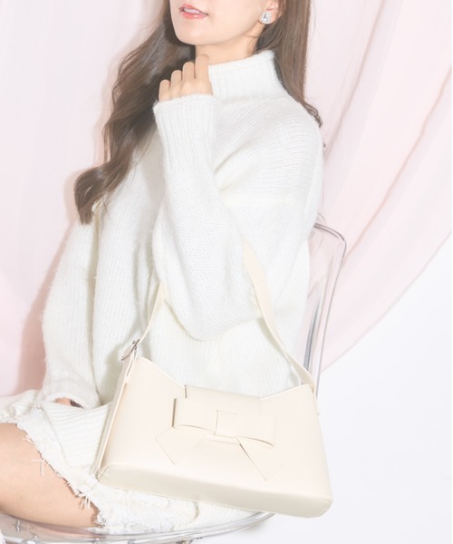 tocco closet（トッコ　クローゼット）の「【ZOZO限定】フロントリボンバッグ（ショルダーバッグ・レディース・レッド/アイボリー/ブラック・FREE）」の7枚目の写真