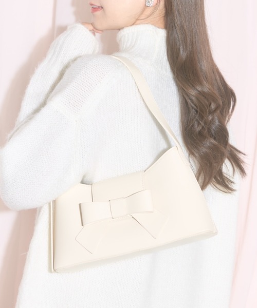 tocco closet（トッコ　クローゼット）の「【ZOZO限定】フロントリボンバッグ（ショルダーバッグ・レディース・レッド/アイボリー/ブラック・FREE）」の12枚目の写真
