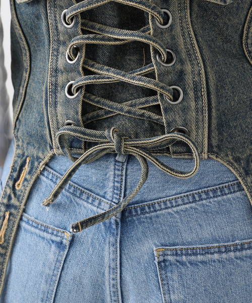 Levi's(リーバイス)の「【LEVIS×ADSB ANDERSSON BELL 】 DENIM CORSET(その他トップス・レディース・ブルー・MEDIUM)」の2枚目の写真