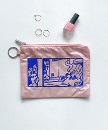 FLAPPER（フラッパー）の「TOM and JERRY×Flapperコミック刺繍フラットポーチ（ポーチ）」