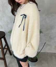 kutir | ベロアリボンシャギーニットカーディガン(カーディガン/ボレロ)