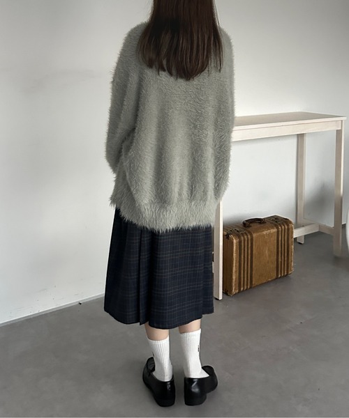 kutir（クティール）の「ベロアリボンシャギーニットカーディガン（カーディガン/ボレロ・レディース・アイボリー/ブルー/グレー・FREE）」の21枚目の写真