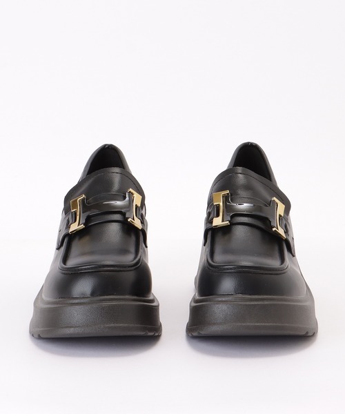 ブラックメッシュローファー バックル付き ブラックメッシュローファー バックル付き ブラックメッシュローファー