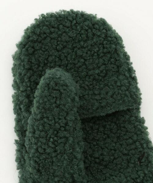 FRAPBOIS（フラボア）の「フリースミトン（手袋・レディース・ベージュ/グリーン・FREE）」の6枚目の写真